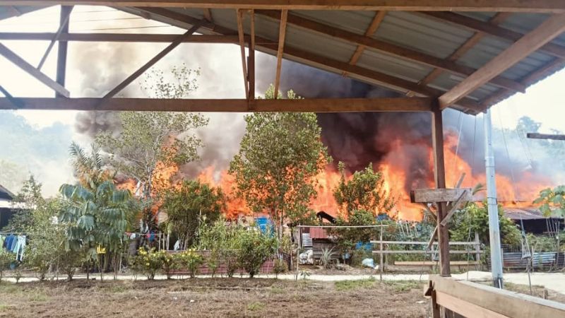 Rumah panjang Long Jekitan musnah dalam kebakaran