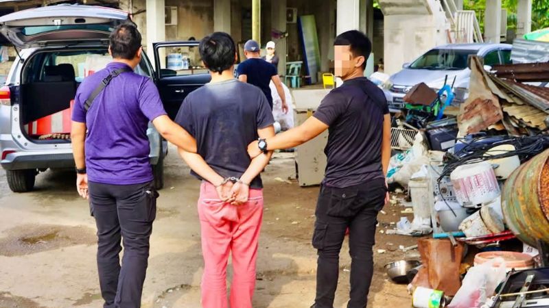 Lelaki ditahan, lima keping zink aluminium dicuri dijumpai semula