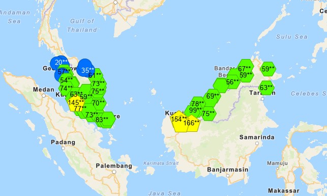 全国5地区空气不健康 西连指数178点最高