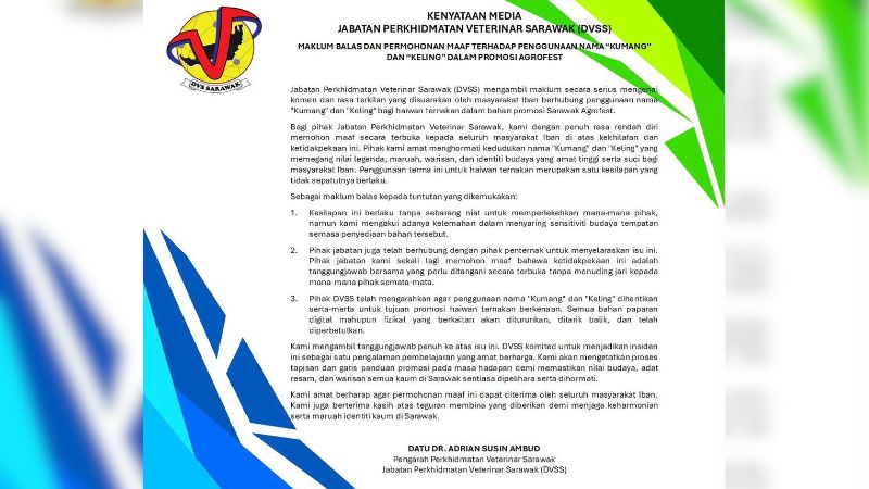 DVSS has tightened the scrap of the controversial names 'Kumang', 'Keling'