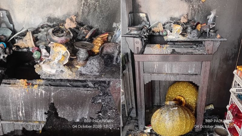 The abandoned prayer hall burned down at Pending Height