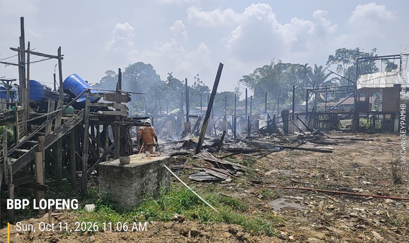 Three long house doors in Ulu Tinjar destroyed in a fire