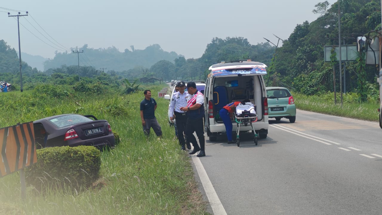 A man was injured after the car went off.